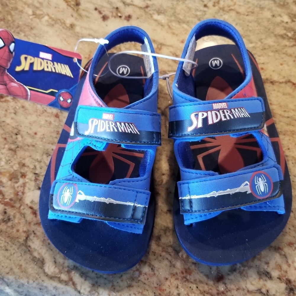 NWT Spiderman toddler velcro sandals